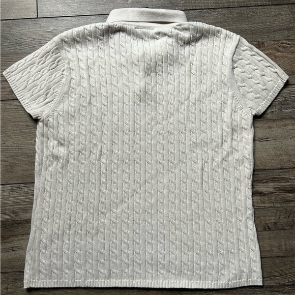 Polo by Ralph Lauren White Cable Knit Top - Picture 4 of 7